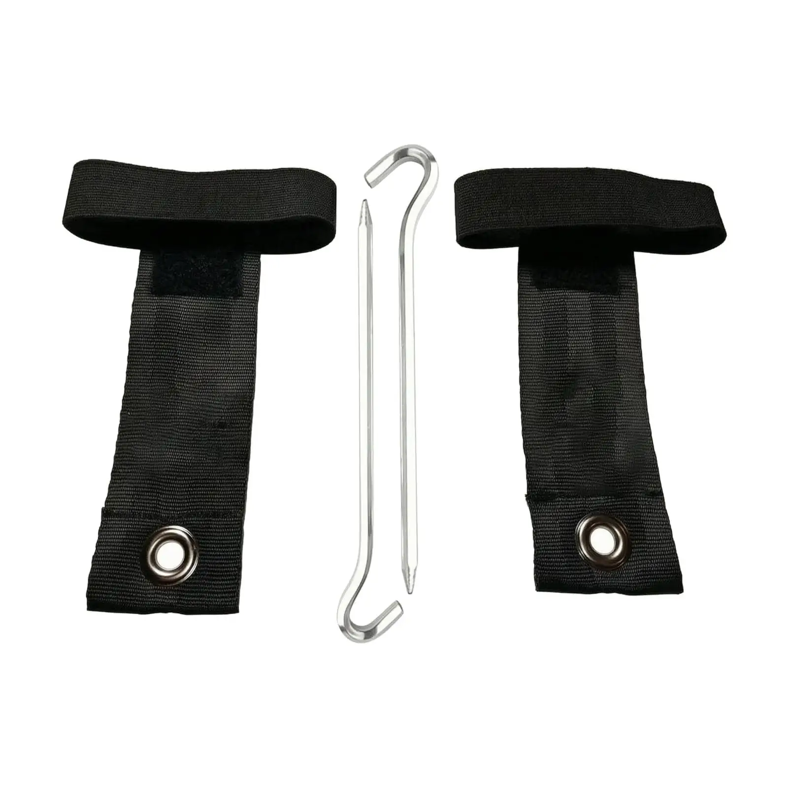 2 Pieces Photovoltaic Panel Anchoring Strap with Ground Stake Heavy-Duty Photovoltaic Panel Securing Strap Weather-Resistant