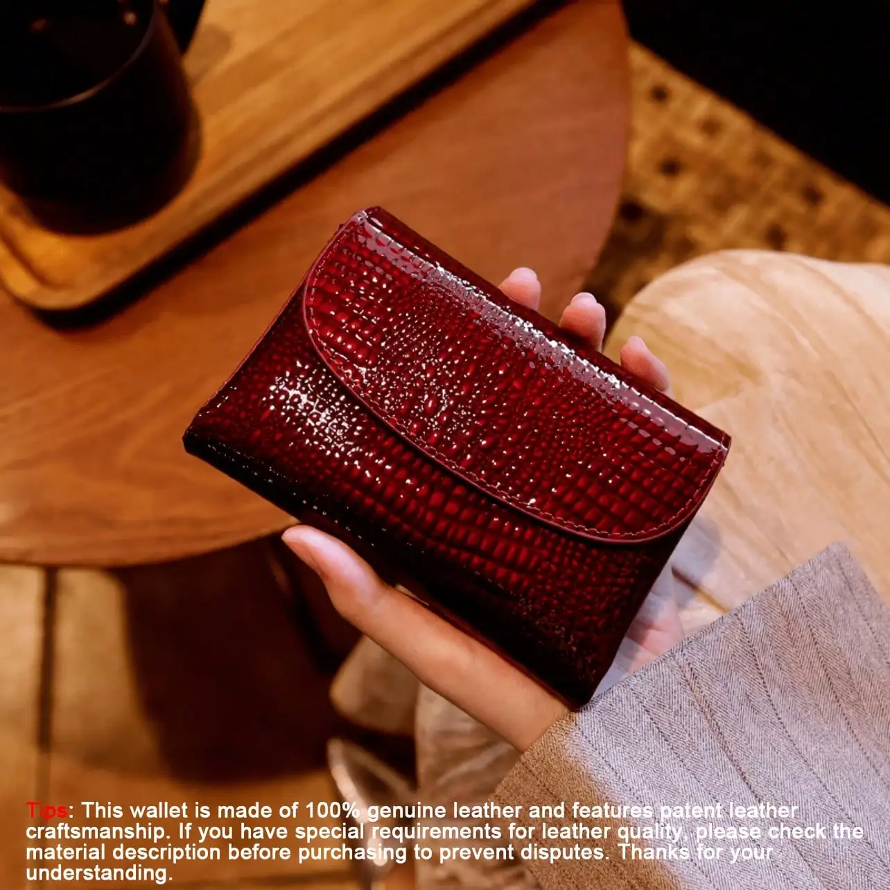 

Luxury Women's Leather Wallet European And American Style Coin Wallet Designer Cowhide Crocodile Pattern Compact High Quality