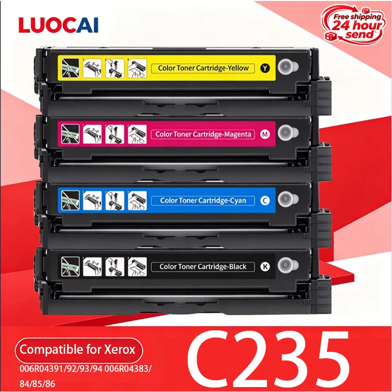 NO Chip C235 Toner Cartridge Compatible For Xerox  006R04391/92/93/94 006R04383/84/85/86 Printer Standard Capacity