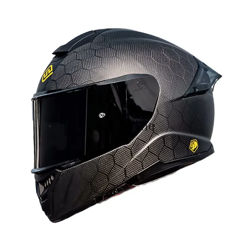 

Farside Carbon Fiber Men's Motorcycle 861 Locomotive Women's Bluetooth Anti-Fog Full Helmet