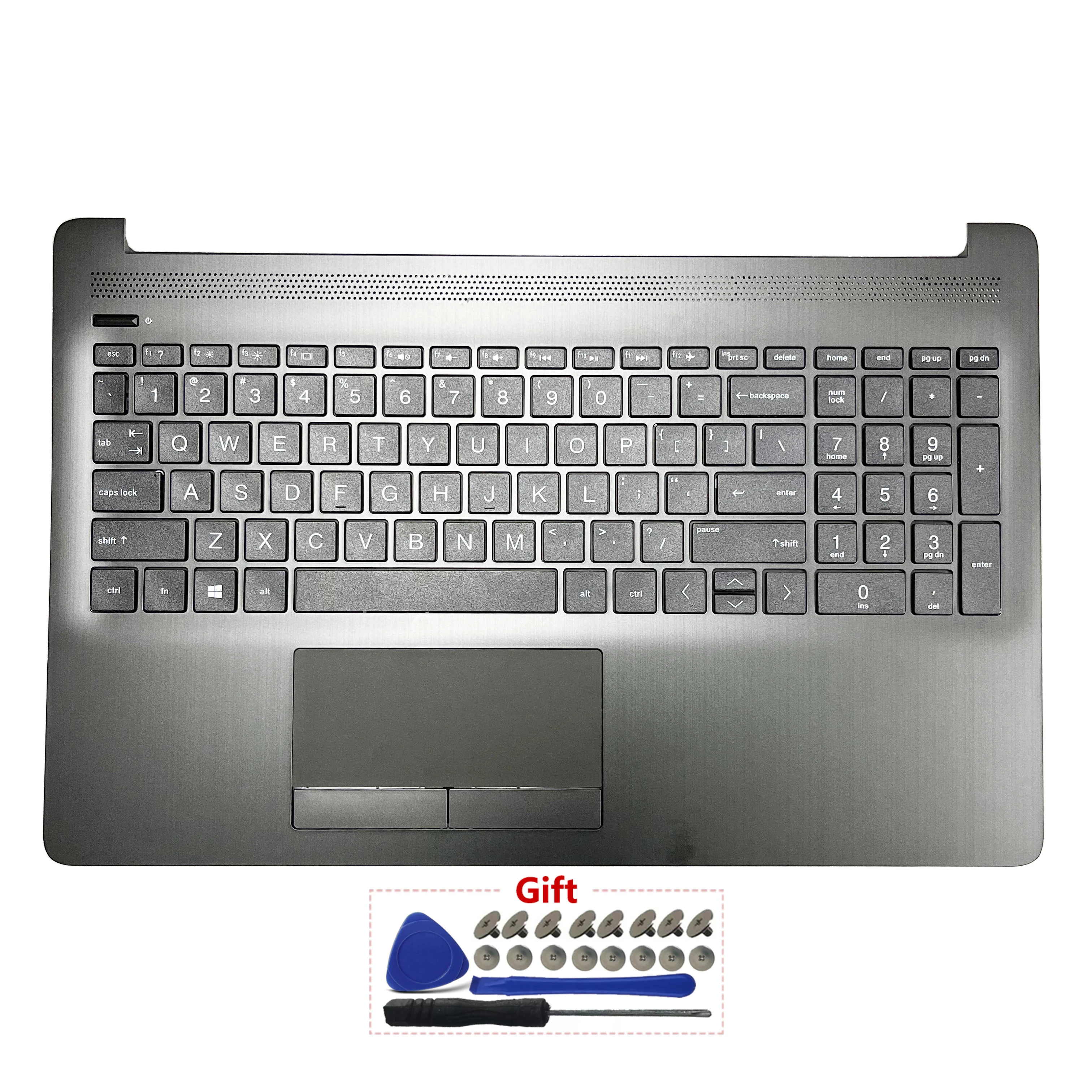 NEW US Keyboard for HP 15-DA 15-DB 15S-DR 250G7 TPN-C135 TPN-C136 Laptop Palmrest Upper Cover Top Case Replacement L20386-001