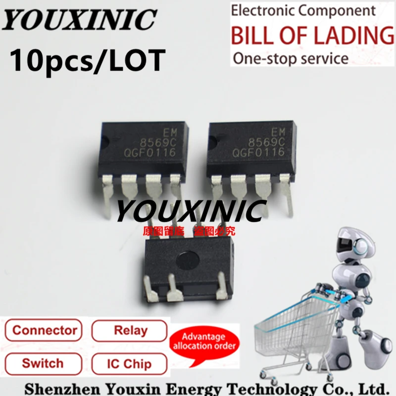 YOUXINIC  100% New Imported Original EM8569C 8569C DIP-7 Converter chip IC