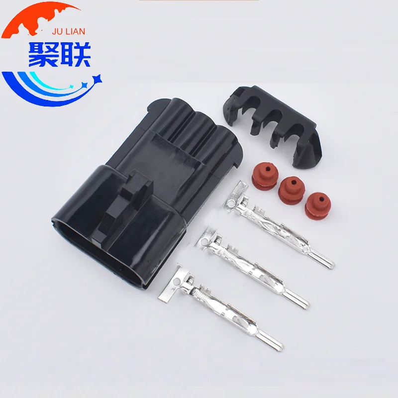 Auto 3pin plug 15300003 15300015 Waterproof sealed electrical electric round connector with terminals and seals