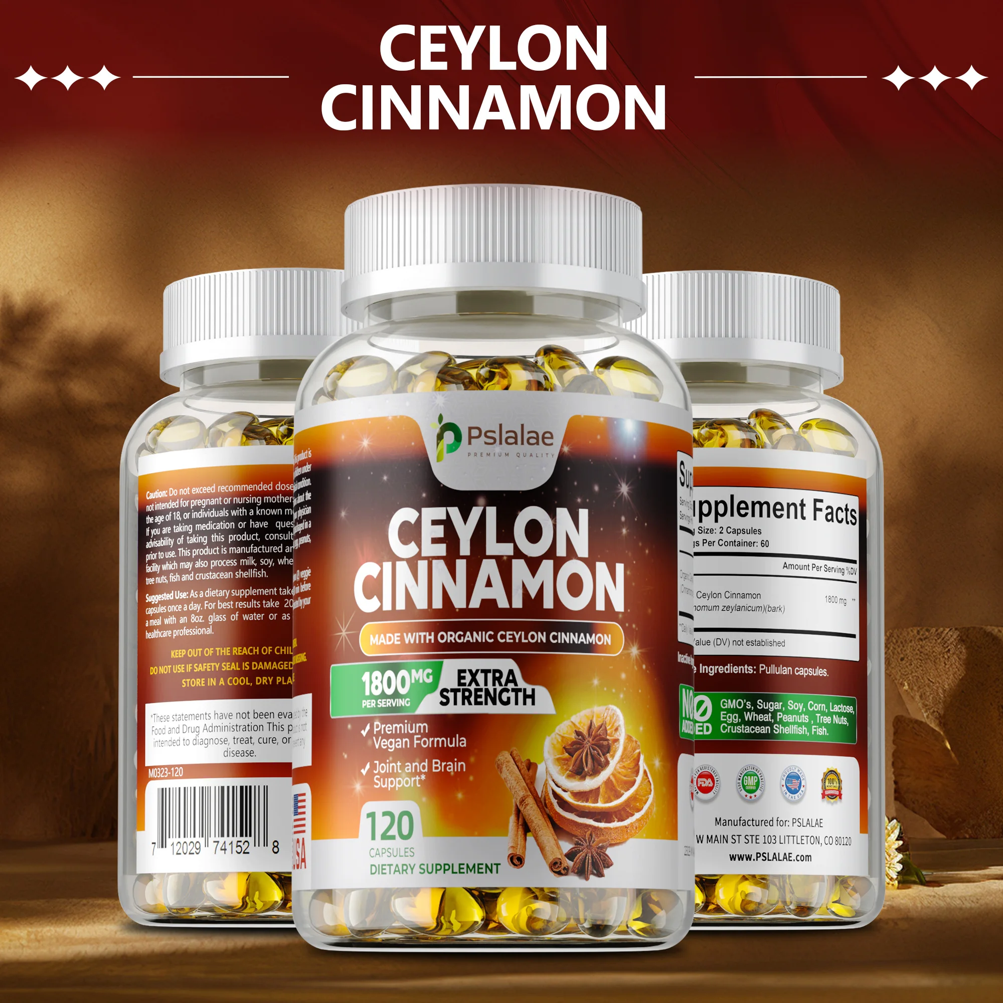 

Ceylon Cinnamon - for Heart, Joint & Brain Health, Supports Blood Circulation, Boosts Immunity, Improves Energy Levels