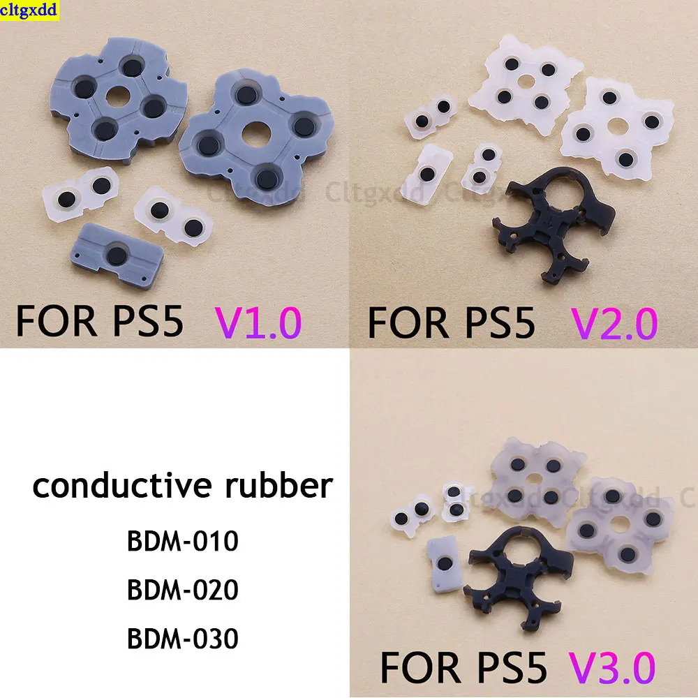 Cltgxdd 1-5set FOR PS5 V1.0 V2.0 V3.0 Controller Handle Silicone Conductive Rubber Direction Function Key BDM-010/020/030