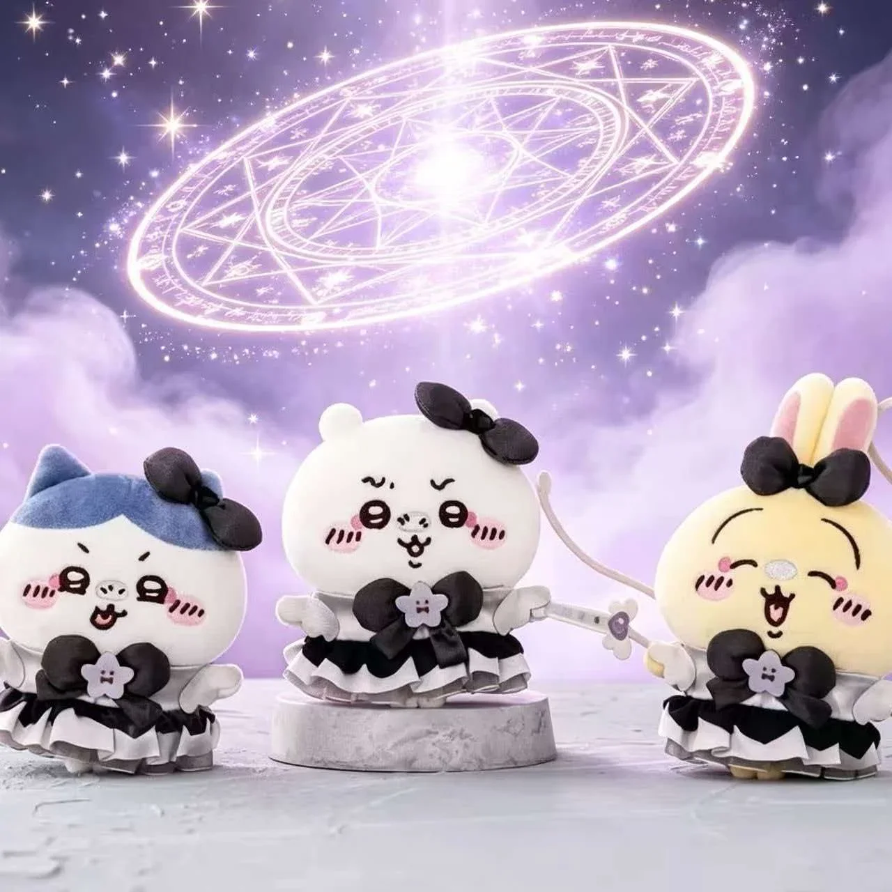 Cartoon Chiikawa Hachiware Usagi Dark Magic Devil Angel Plush Keychain Cute Anime Doll Bag Charm Decoration Accessories Gifts