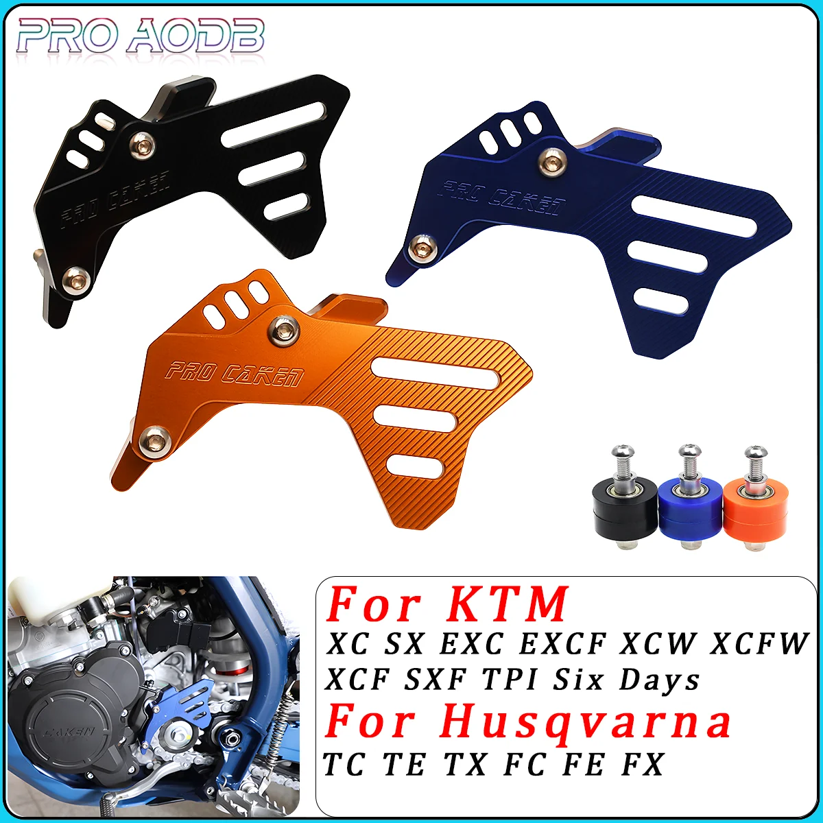 Penutup pelindung rantai sproket depan CNC, untuk SX EXC XC EXCF XCW XCFW TPI Six Days Husqvarna TC TE FC FE TE TX 250 300 350 sepeda motor Trail