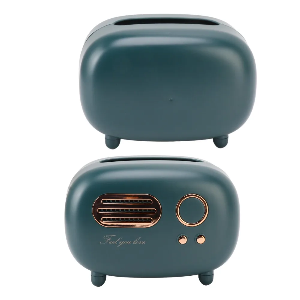 

Radio Shape Retro Radio Tissue Box Green Decorative Tissue Cover Box Creative Multifunction Radio Tissue Holder Bedroom