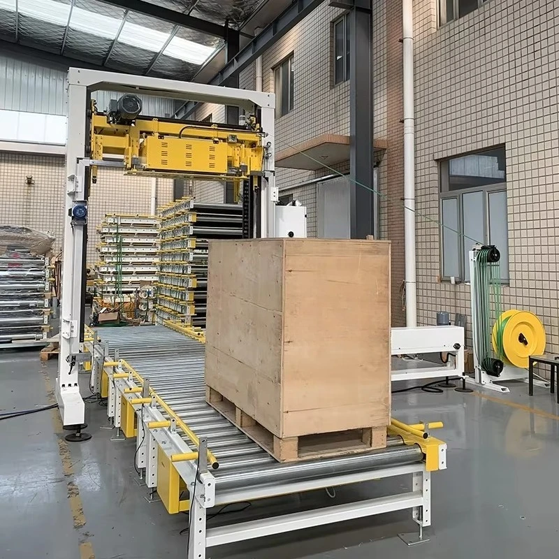 Automatic Pallet Strapping System Downward Pressure Adjustable Tension Labor-Saving Packing Solution Custom
