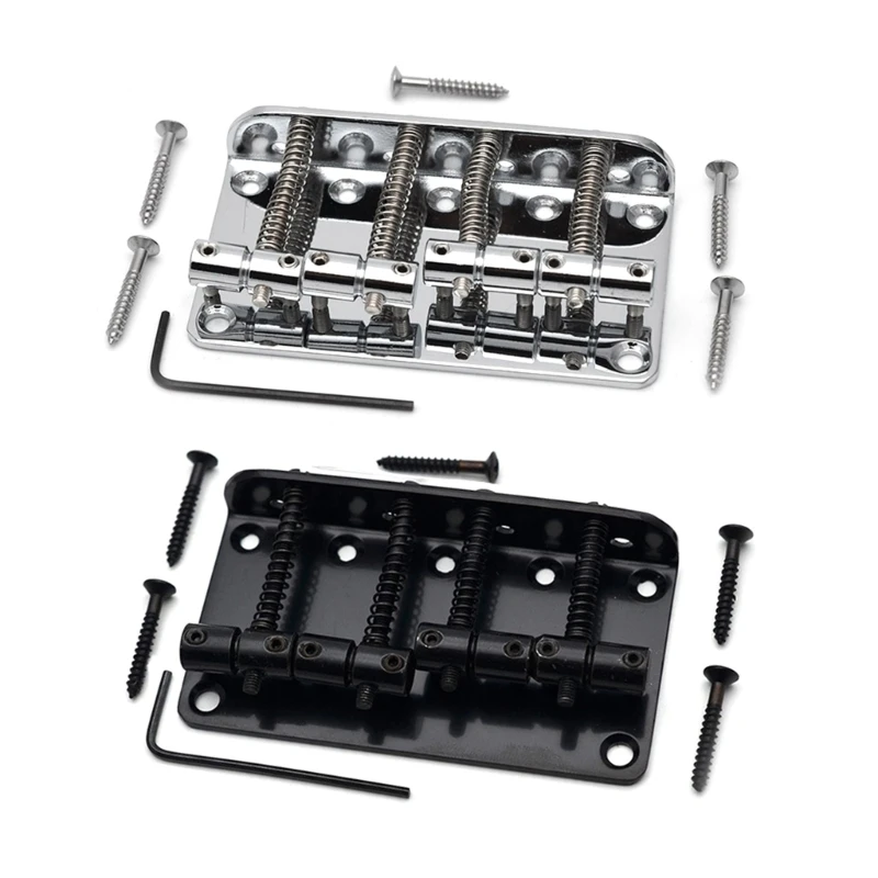 

4 String Bass Bridge Assembly, 4 String Bass Bridge for 4 Strings Electric Bass Dropship