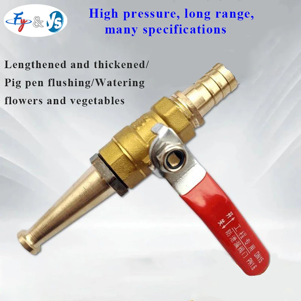 

Водяной медный пистолет высокого давления, регулируемый шланг-распылитель, насадка с клапаном, для очистки полостей, мытья свиней