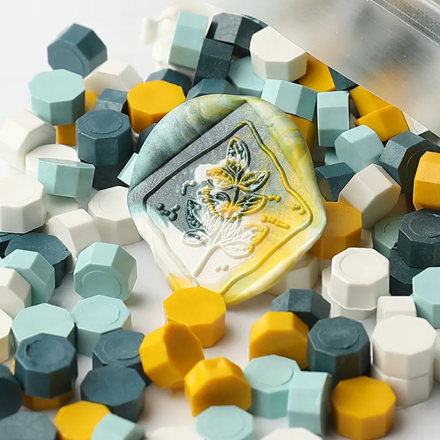 200 stks/zak Octagon Gemengde Kleur Zegellak Kralen Voor Zegel Stempel, Ideaal voor Kaart Envelop, Huwelijksuitnodiging, Cadeaupapier