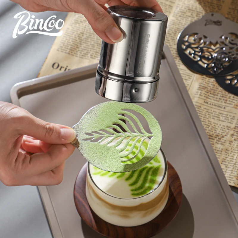 Bincoo Stainless Steel Latte Art Carving Artifact Coffee Cup Fancy Latte Art Pattern Novice Matcha Latte Art Mold