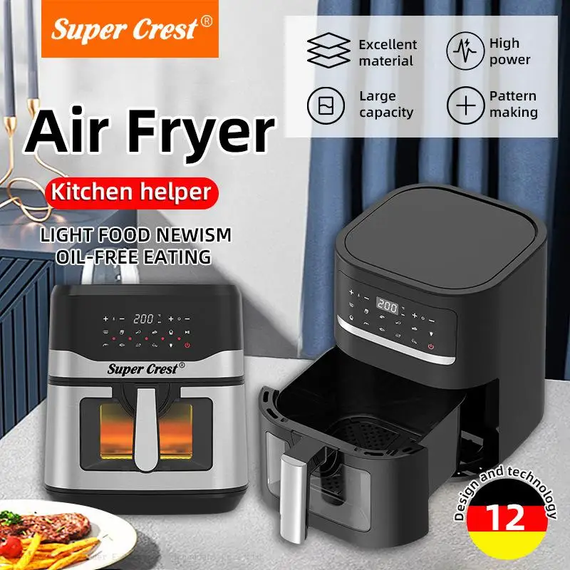 العلامة التجارية الجديدة مقلاة الهواء البصرية المنزلية متعددة الوظائف الخبز المقلاة سعة كبيرة التلقائي مقلاة كهربائية بالجملة