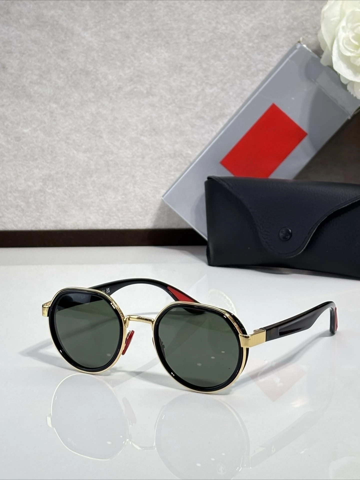 

RB 3703 Metal Sunglasses Gold Tortoise Round UV Protection Unisex Luxury Fashion Casual Streetwear Classic Daily Shades Eyewear