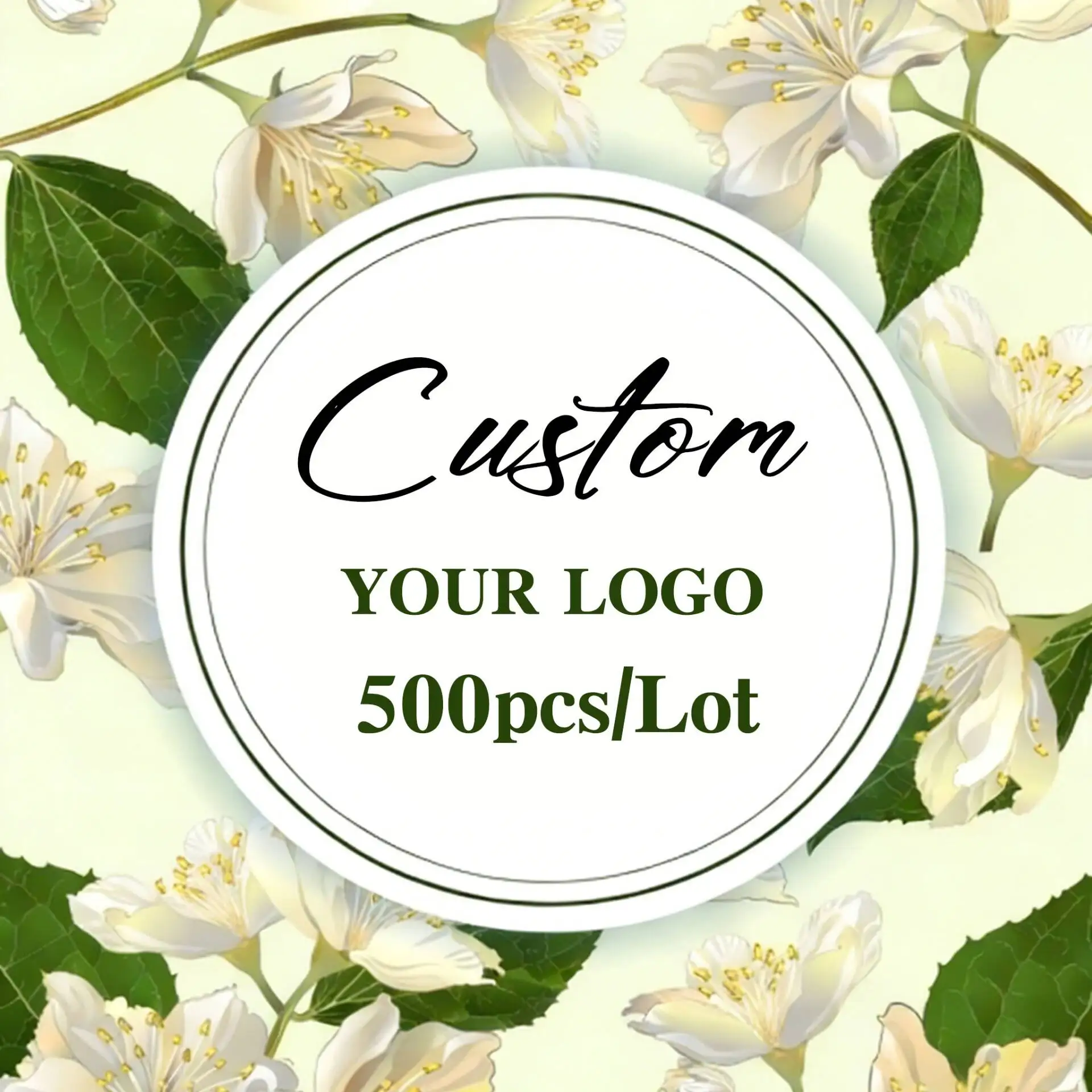 

Custom Round Stickers 500pcs | Personalized Communion Labels | Company Logo Vinyl Decals | Free Vector Design + Die-Cut