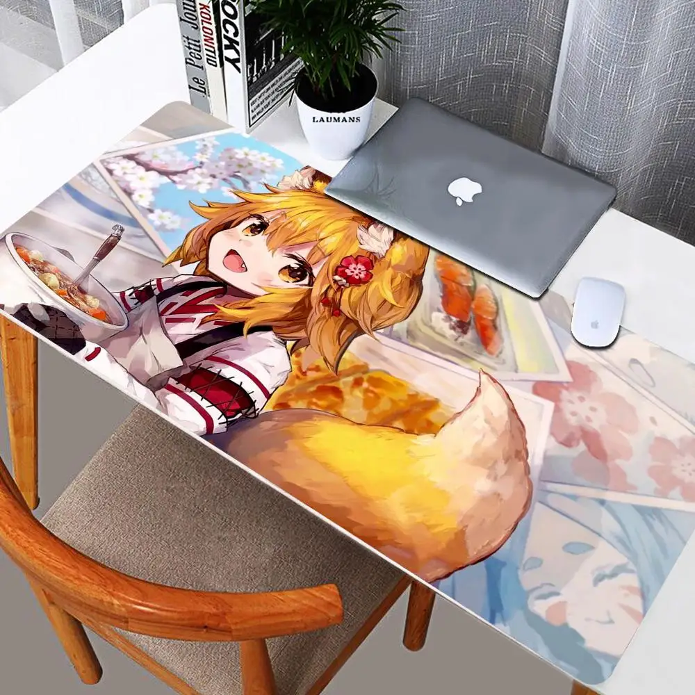 Anime The Helpful Fox Senko Custom Skin Desk Mat MousePads MousePad Mouse Mat Gamer Non-slip HD Custom PC Desk Pad Home