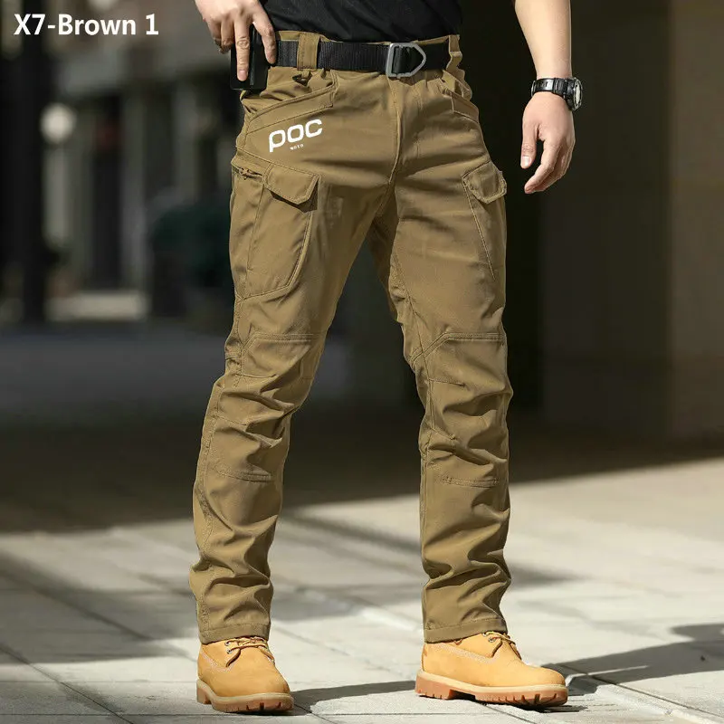 Men's Anti-scratch Tactical Pants Elasticity Moto Poc Hiking Trousers Men Waterproof Hunting Fishing Camping Pants Wear-resistan