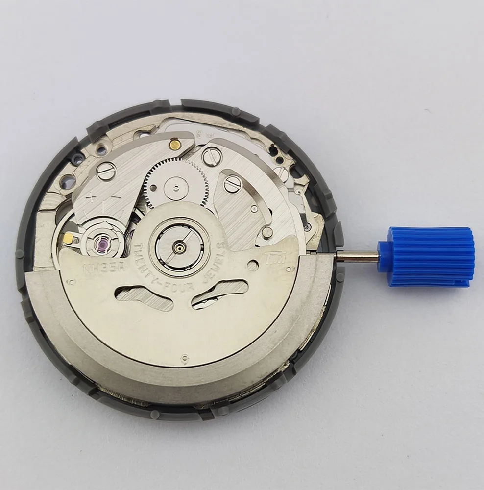 NH35 Mechanical Movement 9 o'clock Crown White Date Automatic Watch Movt Replace Kit High Accuracy Japan Original NH35 Movement