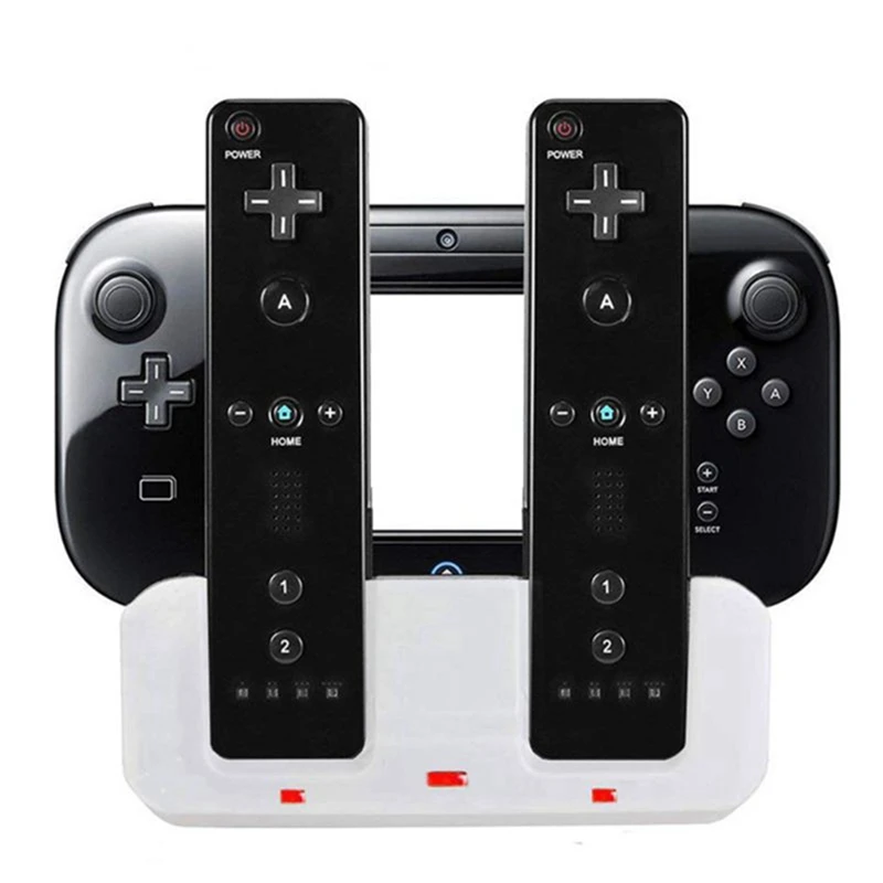 Smart Charging Station Dock Stand Charger for U Gamepad Remote Controller A9LC(White)-ELEC
