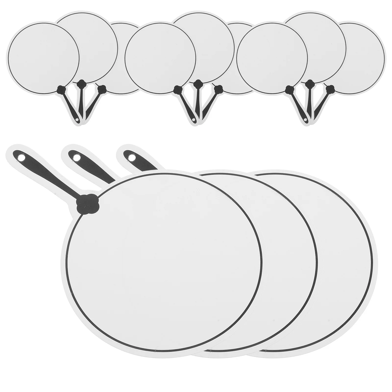 

12Pcs Fan Shape Blank Cardstock Bookmarks White Plain Page Markers Hole DIY Crafts Presents Tags Hanging Labels