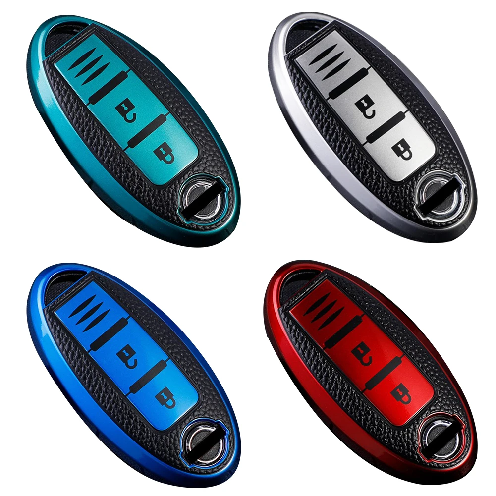 

1pc Soft TPU Leather Car Key Fob Case Cover For Nissan For Qashqai For Trail For Versa Auto Acesssories