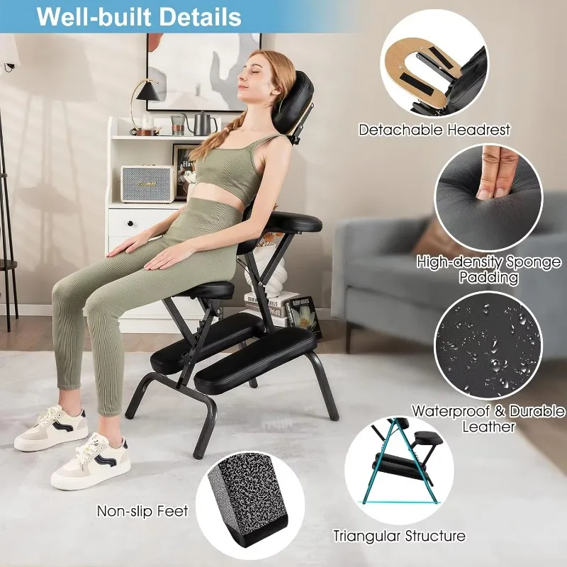 Adjustable Beauty Salon Massage Bed Portable Folding Massage Chair