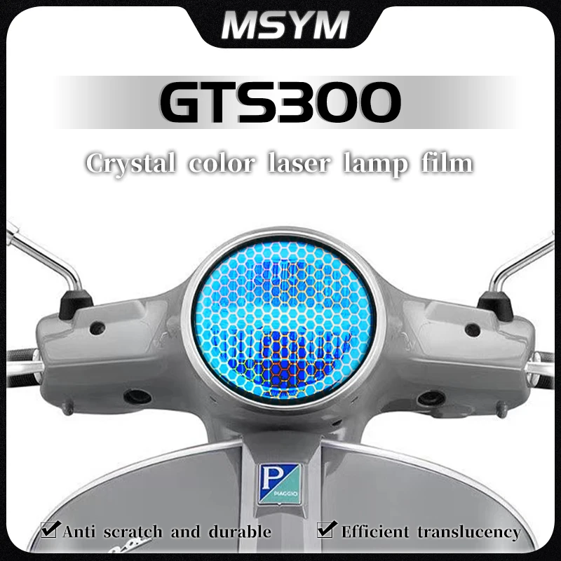 

For Vespa GTS300 HPE GTS 300 Gts 300 gts300 Honeycomb laser film transparent headlight film smoked black tail light film accesso