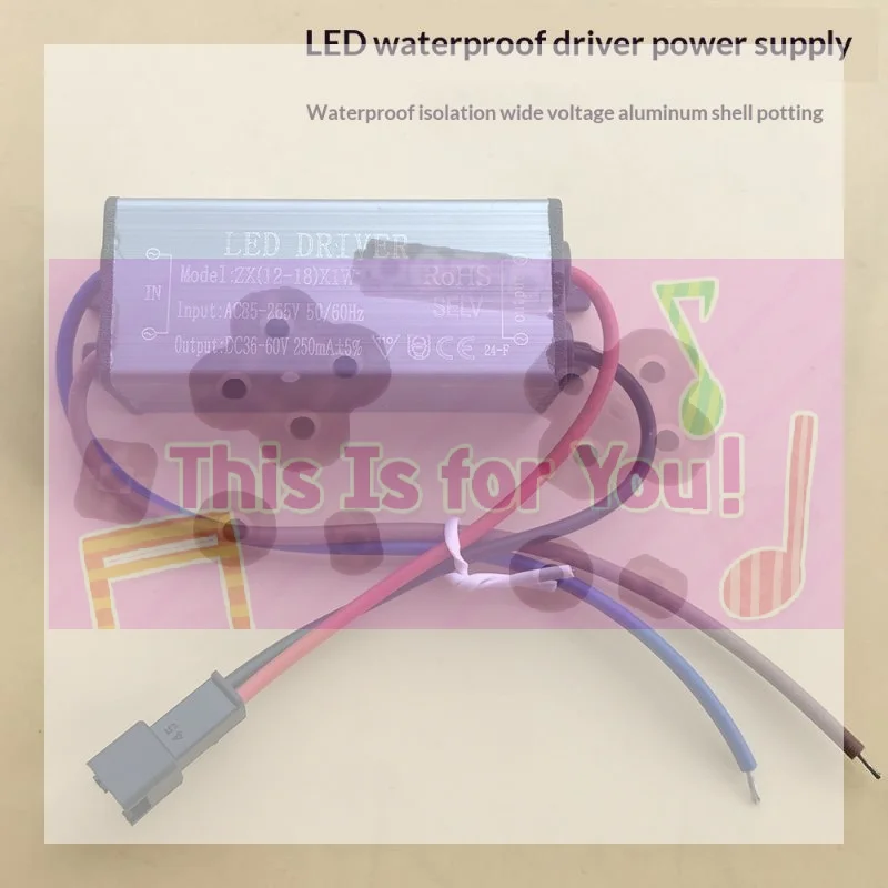 【MA】LED Driver Ballast AC85-265V 1-24W 250MA Adapter Transformer Lighting For Outdoor Waterproof Wall Lamp Floodlight
