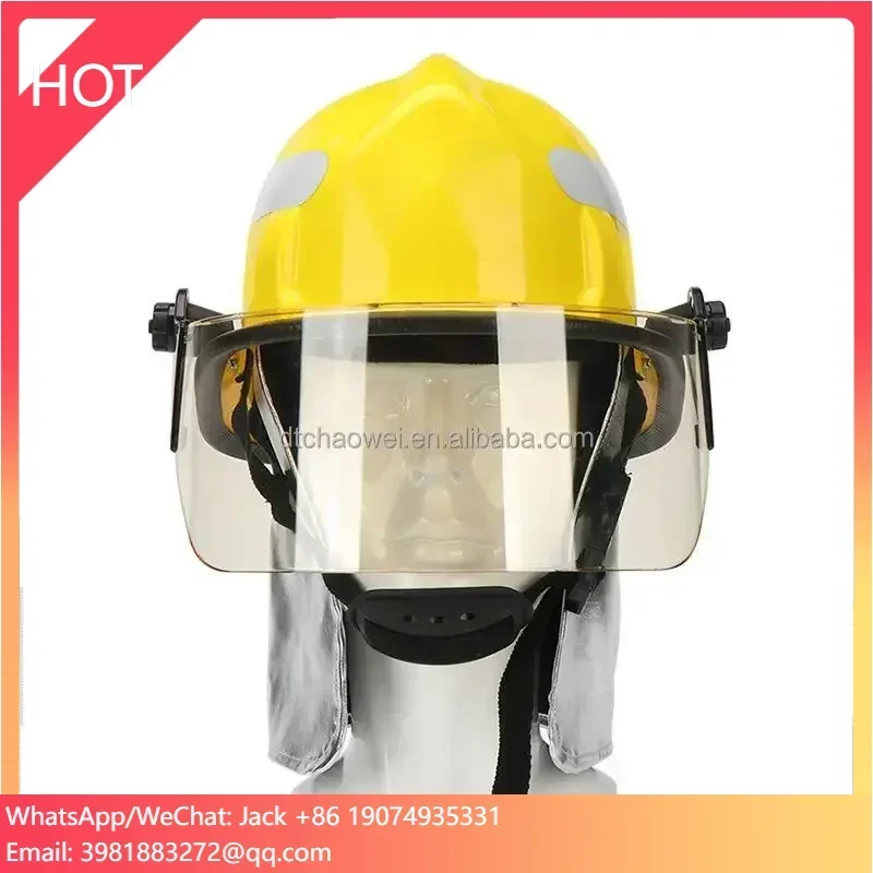 Helm Pemadam Kebakaran Berkualitas Baik, Pelindung Pemadam Kebakaran Menggunakan Helm Pemadam Kebakaran Tipe F3 Amerika