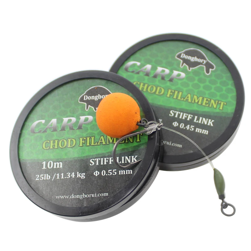 

10m Carp Fishing Access Hair Chod Helicopter Ronnie Rig Chod Filament Choddy Rigs Hook Link For Carp Fishing Terminal Tackle