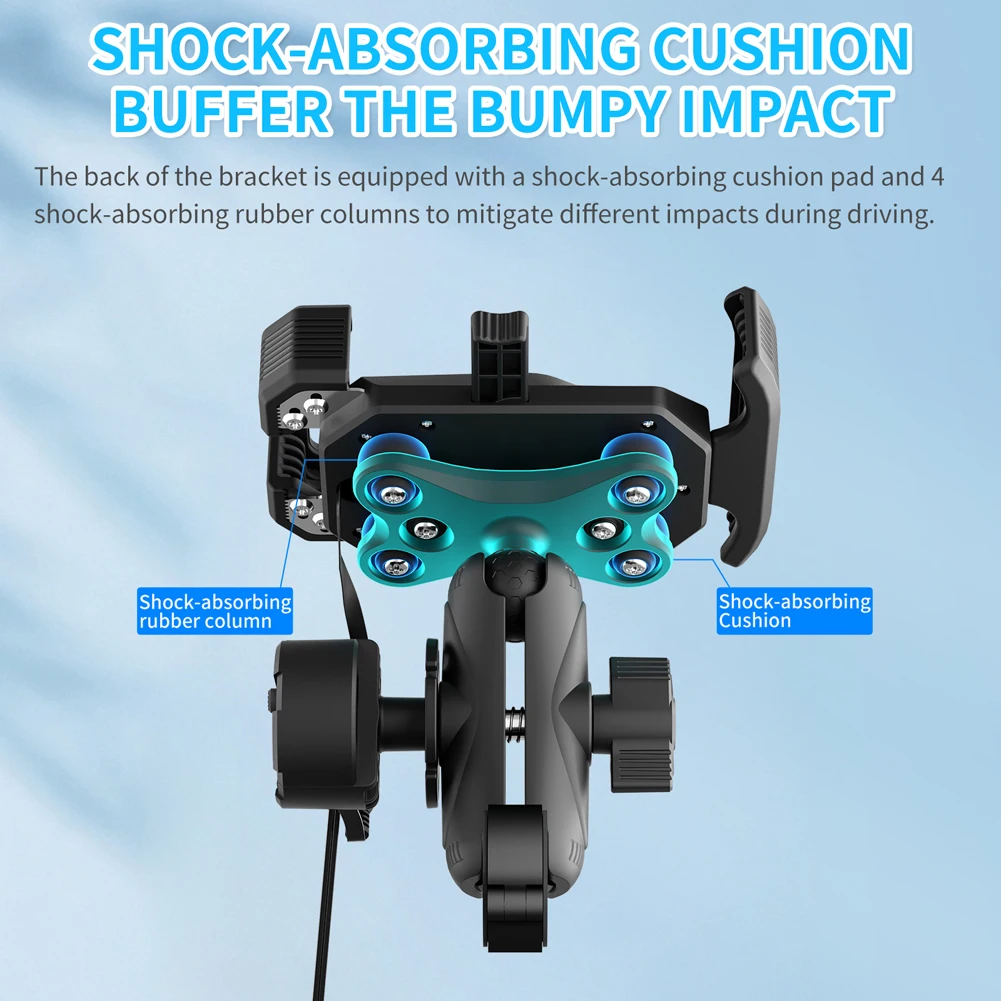 15 Вт беспроводная зарядка велосипед противоударный держатель для мобильного телефона быстрое зарядное устройство крепление для телефона на мотоцикле алюминиевый сплав для телефонов 4-7 дюймов