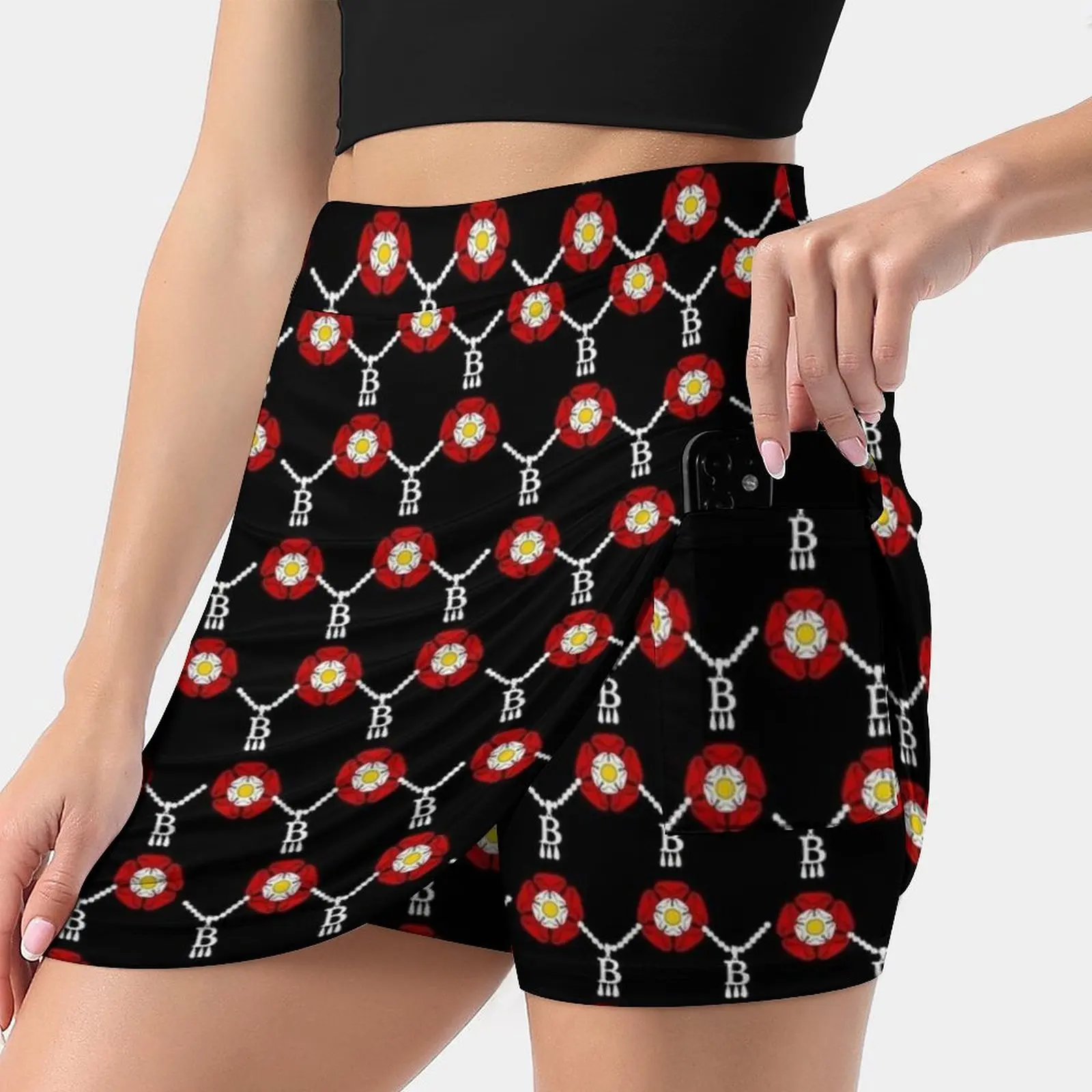 Anne Boleyn Rose Women's skirt Y2K Summer Clothes 2022 Kpop Style Trouser Skirt With Pocket Ann Boleyn Anne Boleyn Queen Rose