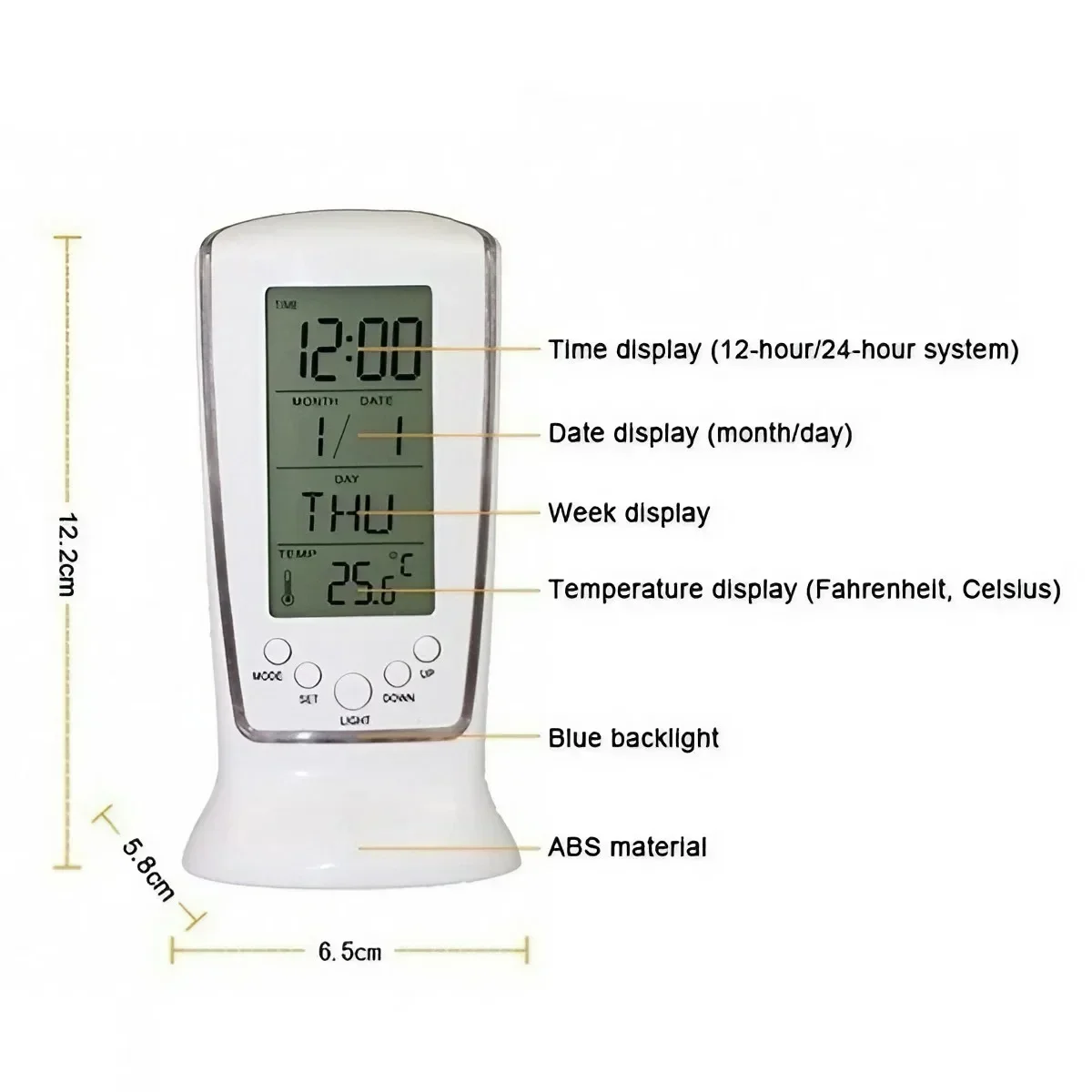 E9 Digital Clock LED Desk Alarm Wall Clock with Temperature Display Multifunction Bedside Table Clock Lighting Home Decor Items