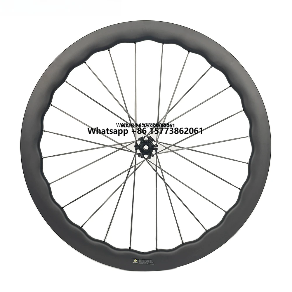 

LIGHTRISE 700C Road Bicycle Wheel Set with 50mm Carbon Fiber Rims and Disc Brake Center Lock Spoke Carbon Fiber