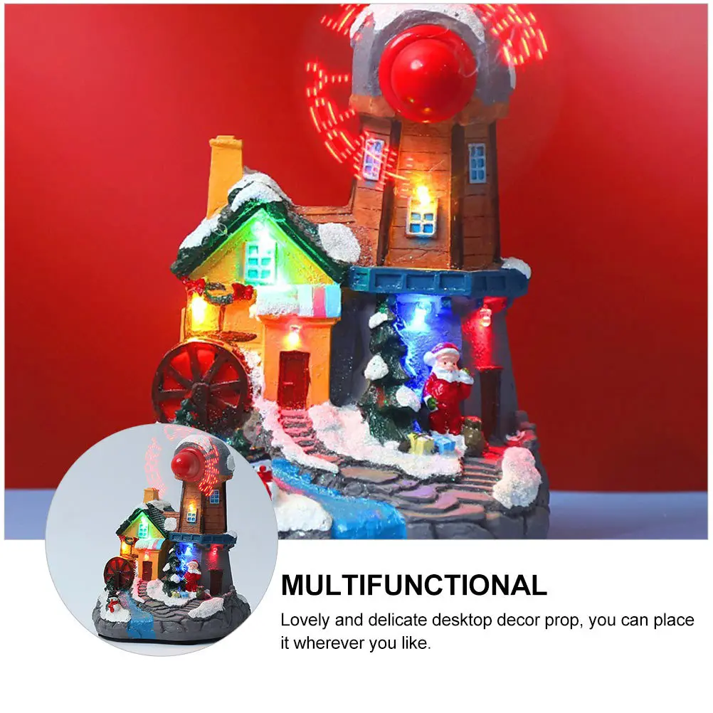 

1Pcs Xmas LED Ornament Music House Christmas Desktop Decor Colored Lamp Festive Xmas Luminous Decor Christmas Adornment