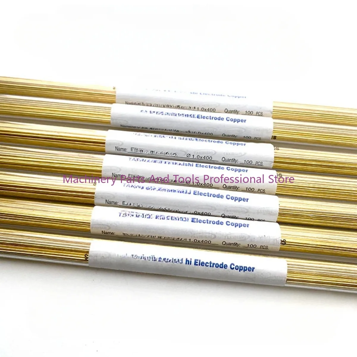 100pcs Brass Tube OD0.3-1.0mm L=400mm Electrical Discharge Piercing Brass Electrode Pipe, Single Hole Drill EDM Tube