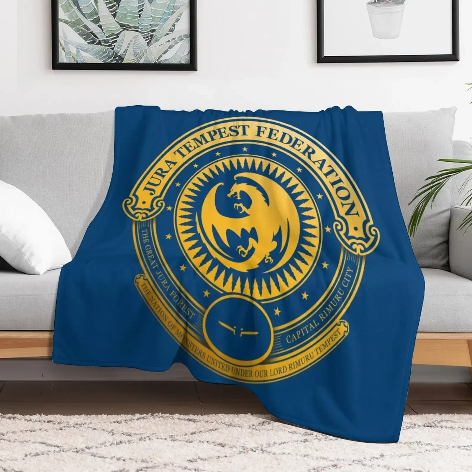 Jura Tempest Federation Seal Throw Blanket Blankets For Sofas Flannels Bed covers Blankets