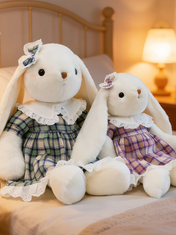 

Cute Long-Eared Rabbit Plush Toy Girl Heart Decorations Children Doll Gift Wearing Skirt Shy Rabbit Plushie Soft PP Cotton Ma...