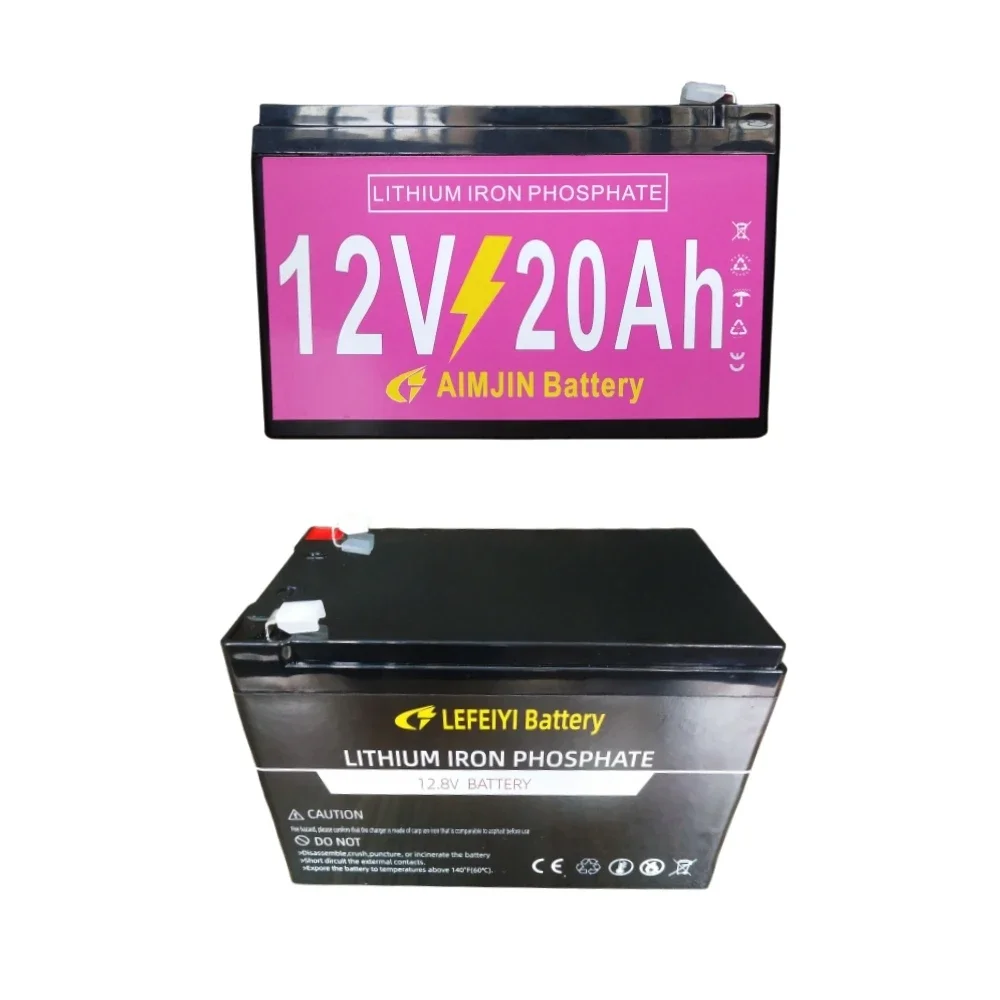 AIMJIN 12V 20Ah LiFePO4 Battery Built-in BMS Lithium Iron Phosphate Battery for Solar Panel Kits, Pushchairs, Motorhomes, Boats