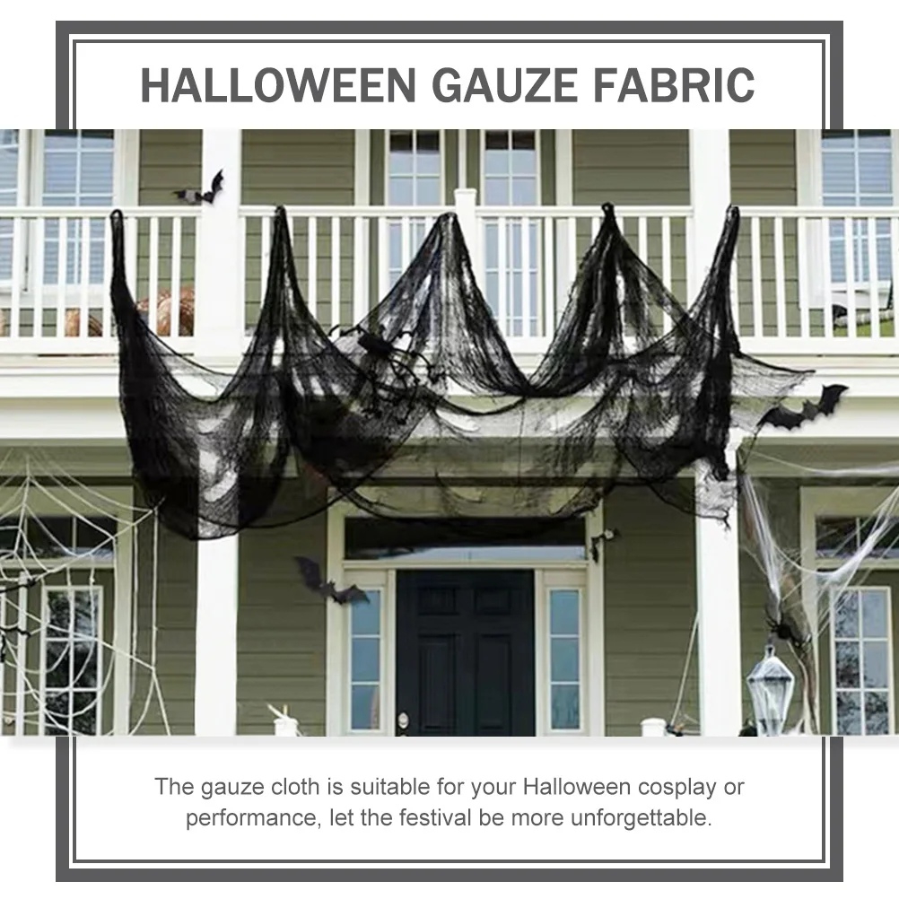 

2Pcs Halloween Gauze Spooky Cloth Easy to Use and Store Haunted Net Pendant Halloween Creepy Cloth Creepy Gauze