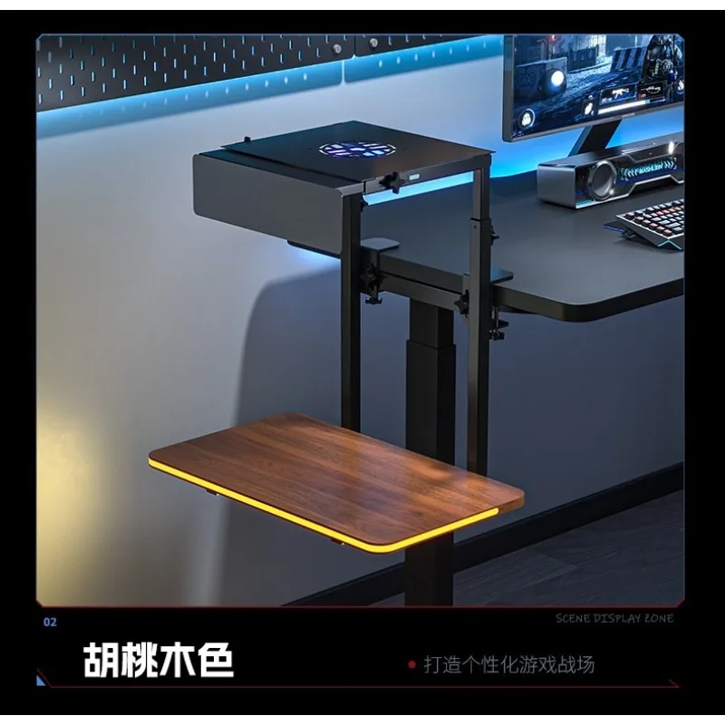 Double Clip Desktop Hanging Host Box Bracket Side Clip Desktop Computer Hanging Host Bracket