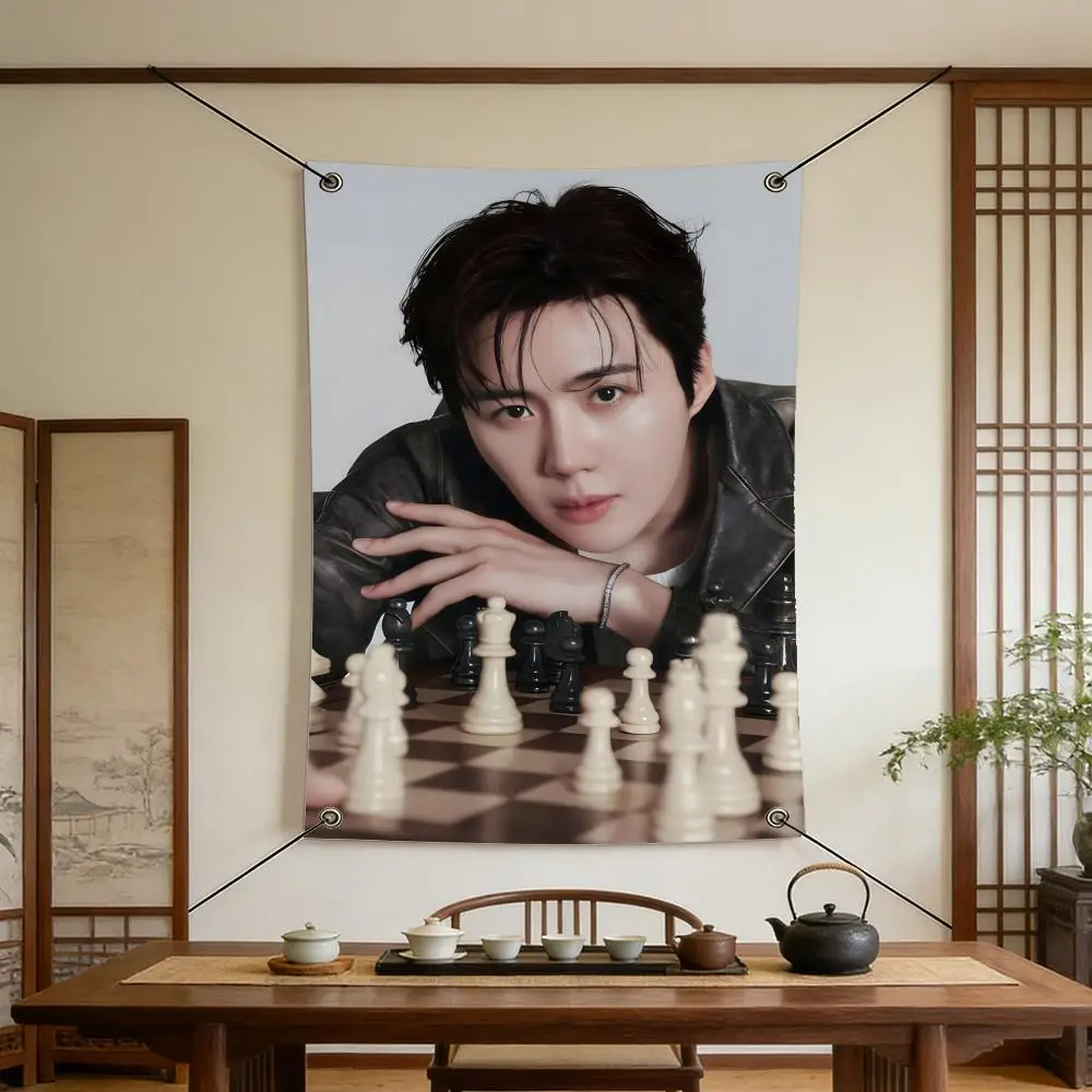 Celebrity K-Kim Seon Ho Flags Warm Home Flag 4 Grommets Wrinkle Free Indoor Outdoor
