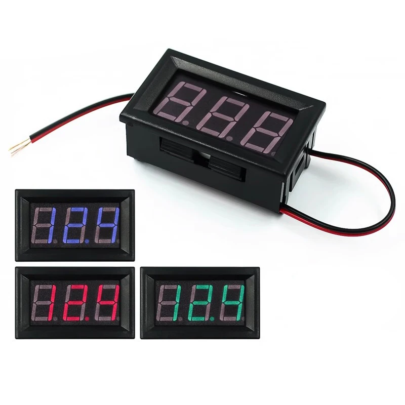 1~100Pcs LED Digital Display Two Wire AC Voltage Meter Two Wire Digital Voltage Meter AC220V Power Supply 70V~500V