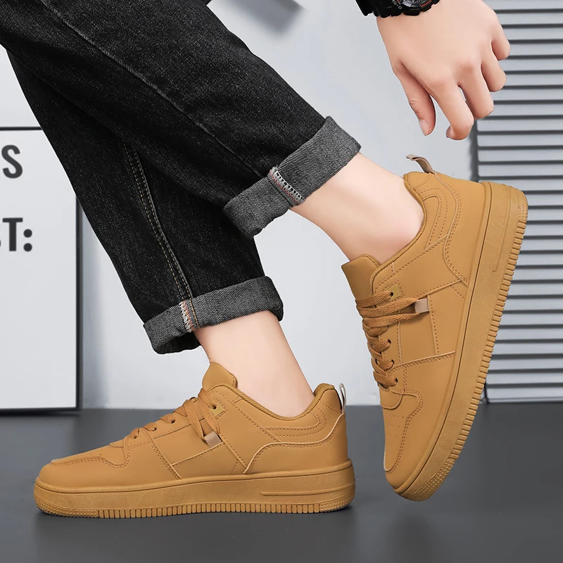 Zapatos de Skateboarding para hombre, zapatillas deportivas informales con plataforma para jóvenes, tendencia coreana, impermeables, novedad de verano, 2024