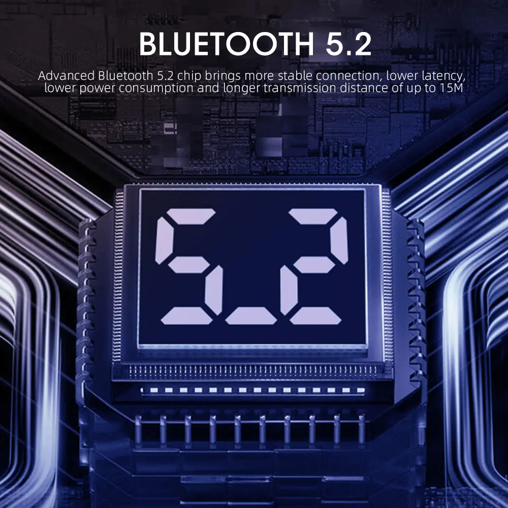 سماعة لاسلكية تعمل بالبلوتوث 5.2 سماعات أذن TWS مقاوم للماء سماعات رياضية لاسلكية حقيقية HiFi إلغاء الضوضاء في الأذن الأذن هوك مع هيئة التصنيع العسكري