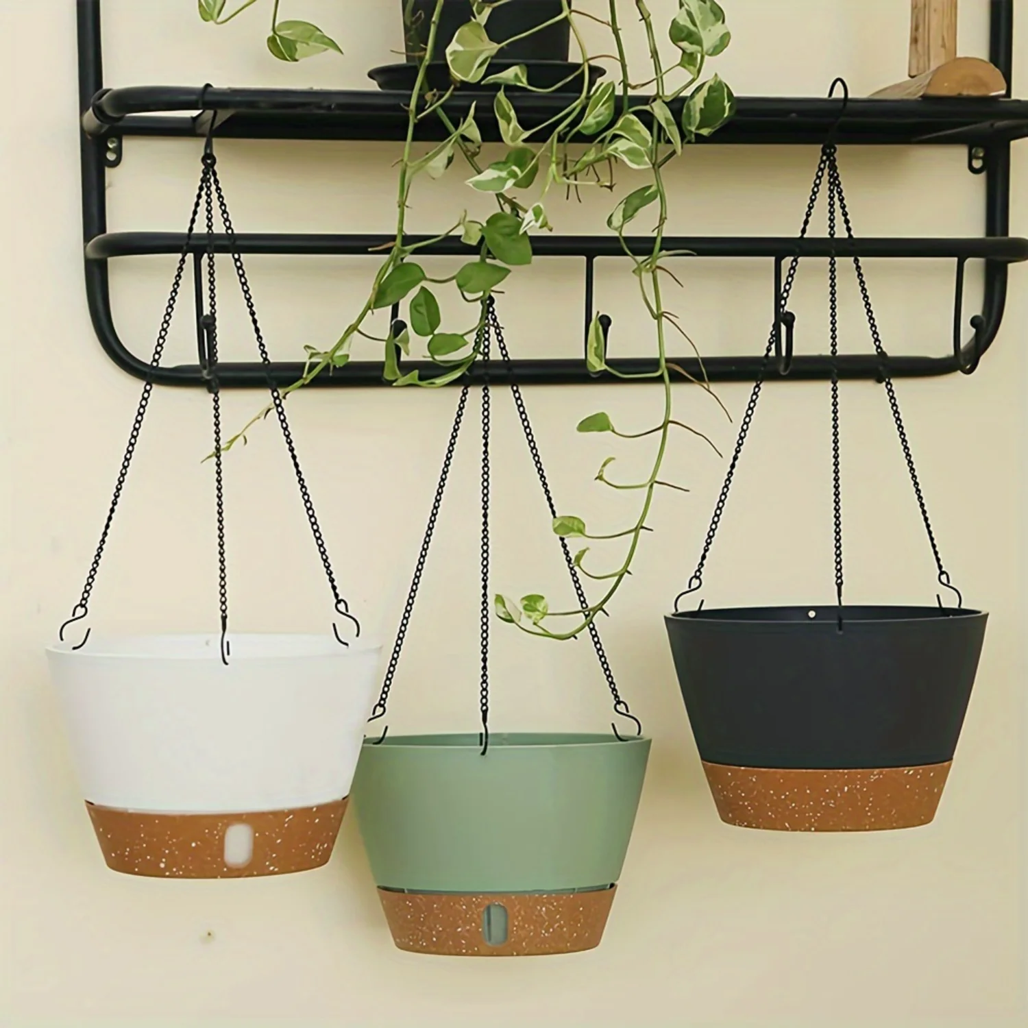 Inch (Approx. 25.4 cm) Indoor/Outdoor Hanging Planter Basket with Drainage Hole