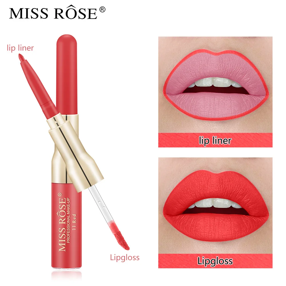 Hete Professionele Dubbele Kop Lippenstift Borstel Langdurige Draagbare Make-Up Artist Lipliner Kleine Borstel Met Cover 520 Voor Girlfrie