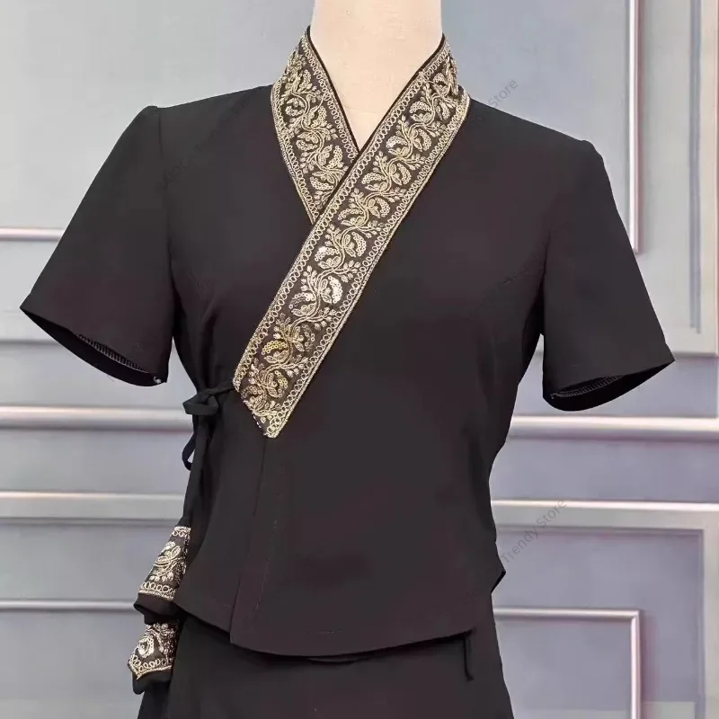 

Thailand Traditional Clothing for Women Tops Dai Ethnic Women's Spring Summer Lightweight Top Thai Costume