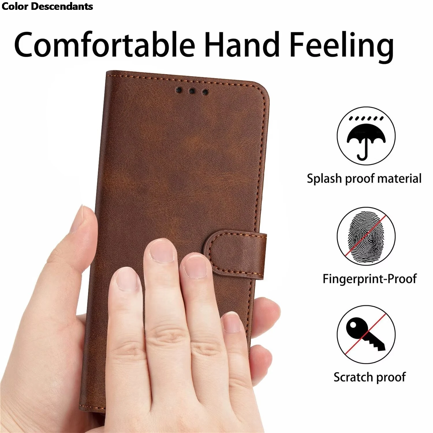 Luxury Solid Color Magnetic Flip Leather Case For Samsung Galaxy S10 S9 S8 Plus S10E S10 Lite S7 Edge A05 A15S A25 A35 A55 Cover